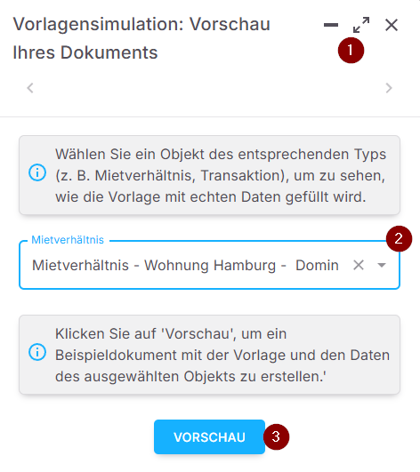 Vorschau Ihres Modells mit der Simulation